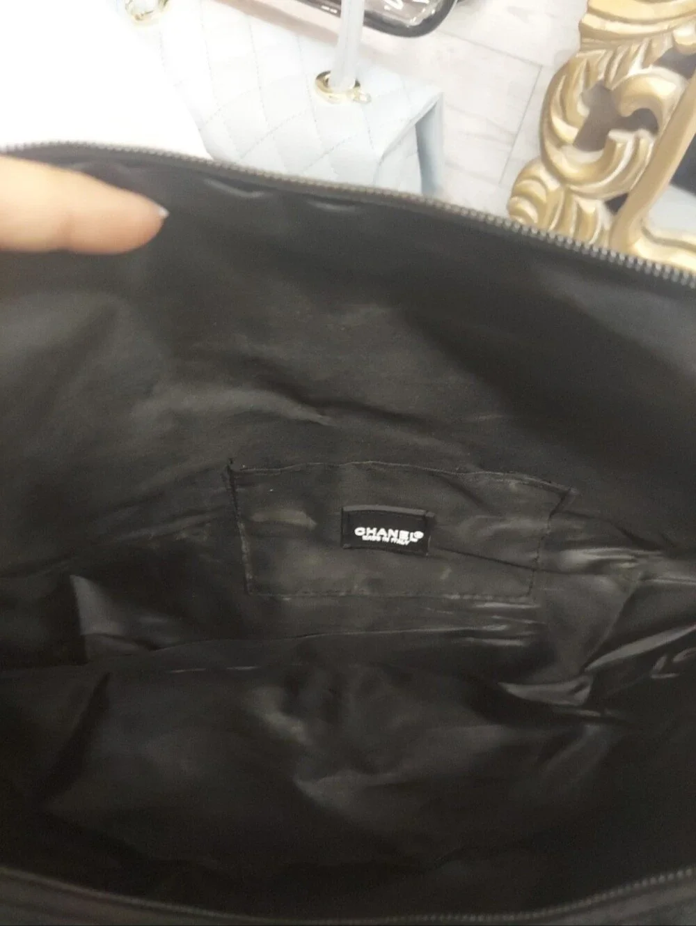 Black and White Duffel Bag GWP Gift With Purchase item
